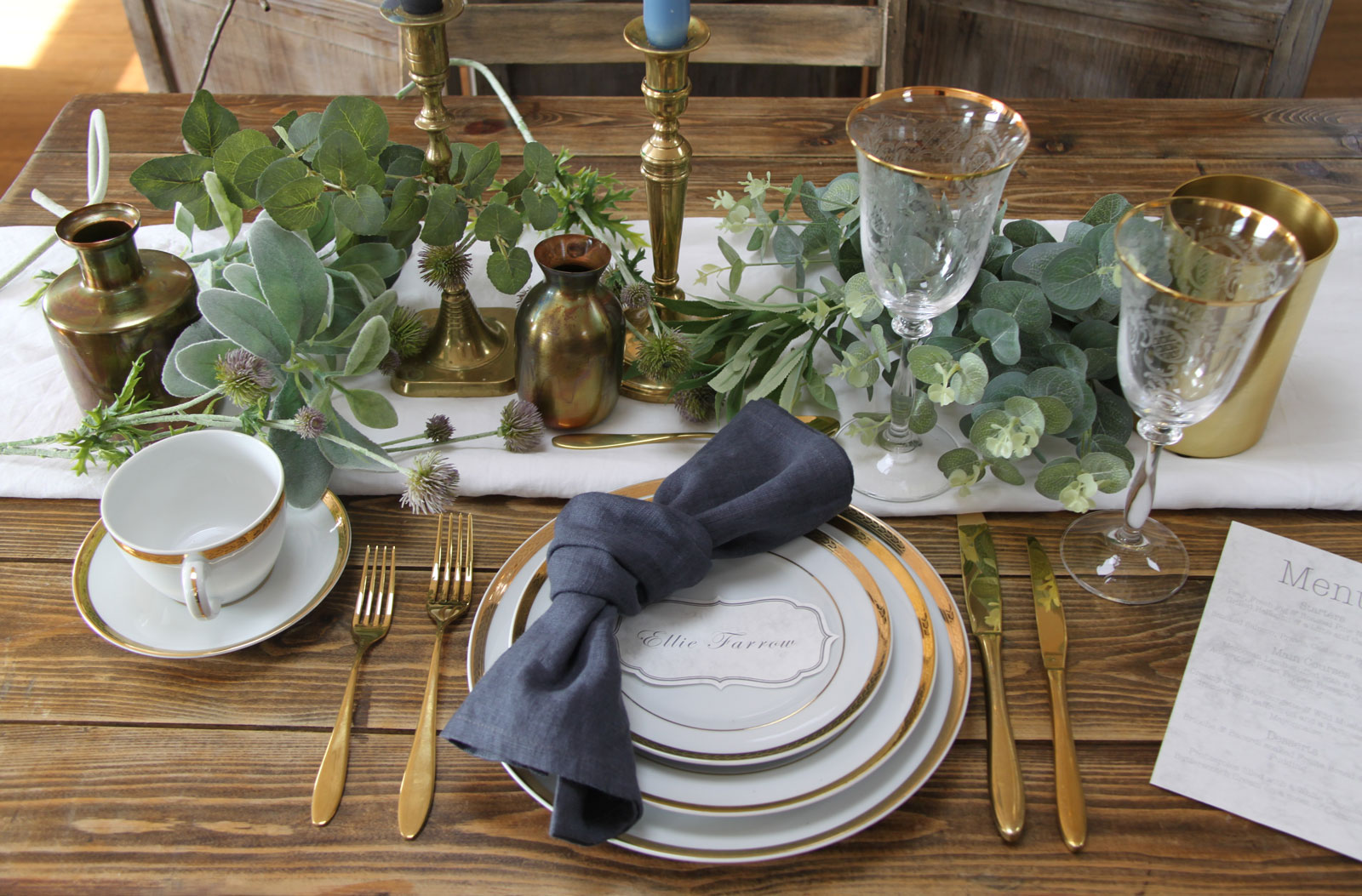 wedding table styling