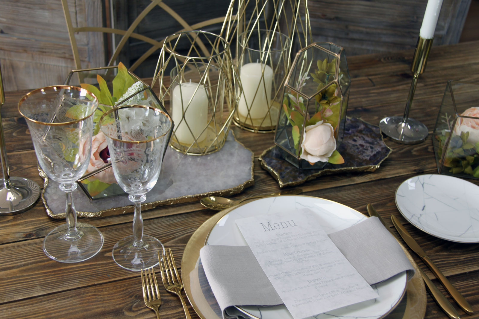 wedding table styling