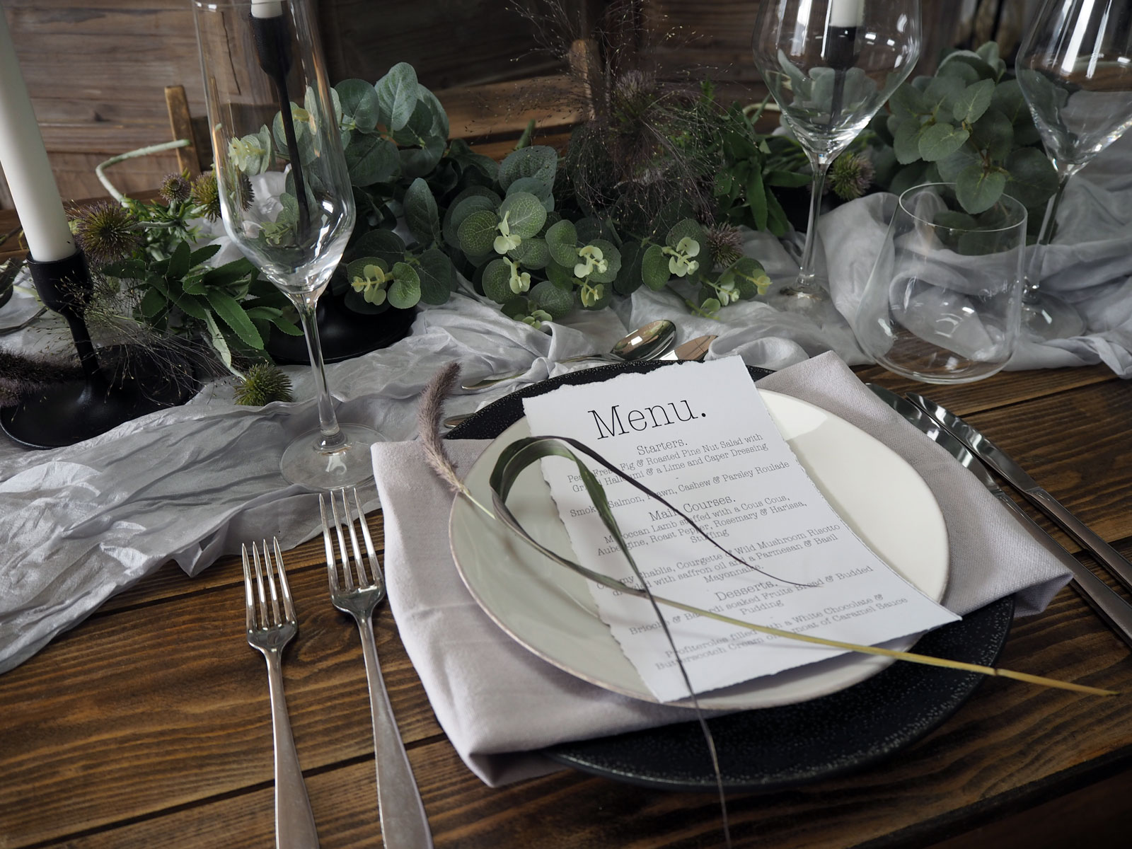 wedding table styling